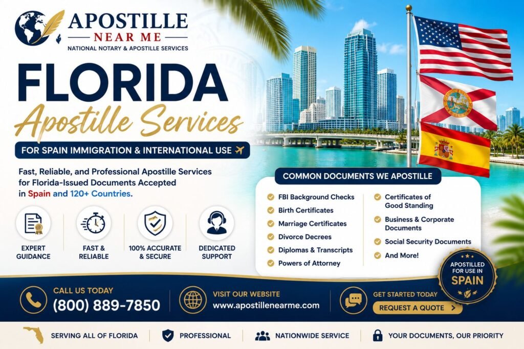 Florida Apostille Services for Spain